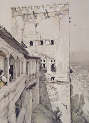 Der Turm von Comares (Torre de Comares), aus 